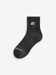 New Balance White Patch Logo Ankle Socks 3 Pack - Image 3 of 4