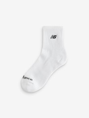New Balance White Patch Logo Ankle Socks 3 Pack - Image 4 of 4