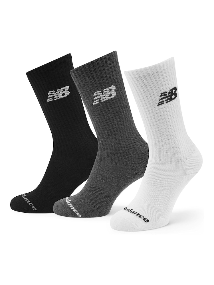 New Balance White Every Day Crew 6 Pack Socks - Image 2 of 3