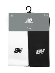 New Balance White Every Day Crew 6 Pack Socks - Image 3 of 3