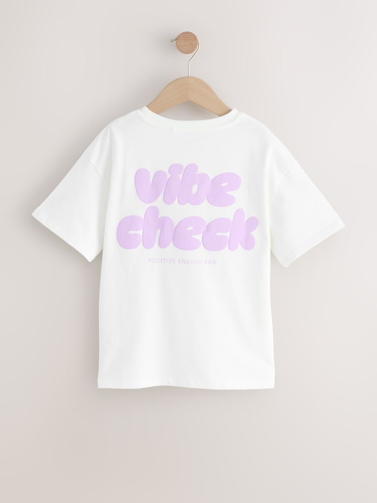 White Oversized Graphic Print T-Shirt (3-16yrs) - Image 2 of 4