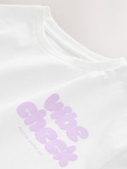 White Oversized Graphic Print T-Shirt (3-16yrs) - Image 4 of 4