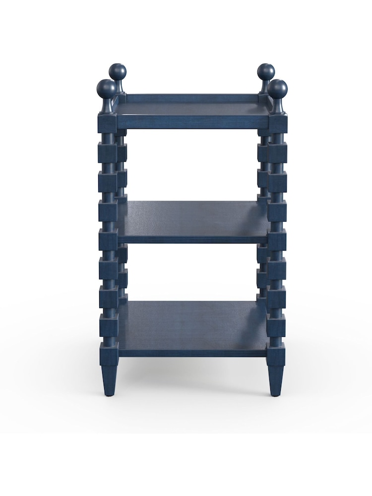 Oka Pure Indigo Huxley Side Table - Image 2 of 6