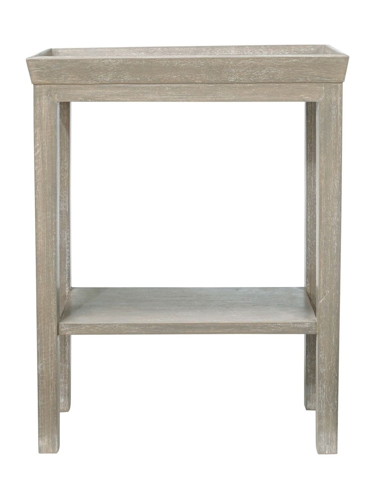 Oka Silver Birch Gustavian Wooden Sofa Side Table - Image 2 of 4