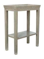 Oka Silver Birch Gustavian Wooden Sofa Side Table - Image 3 of 4