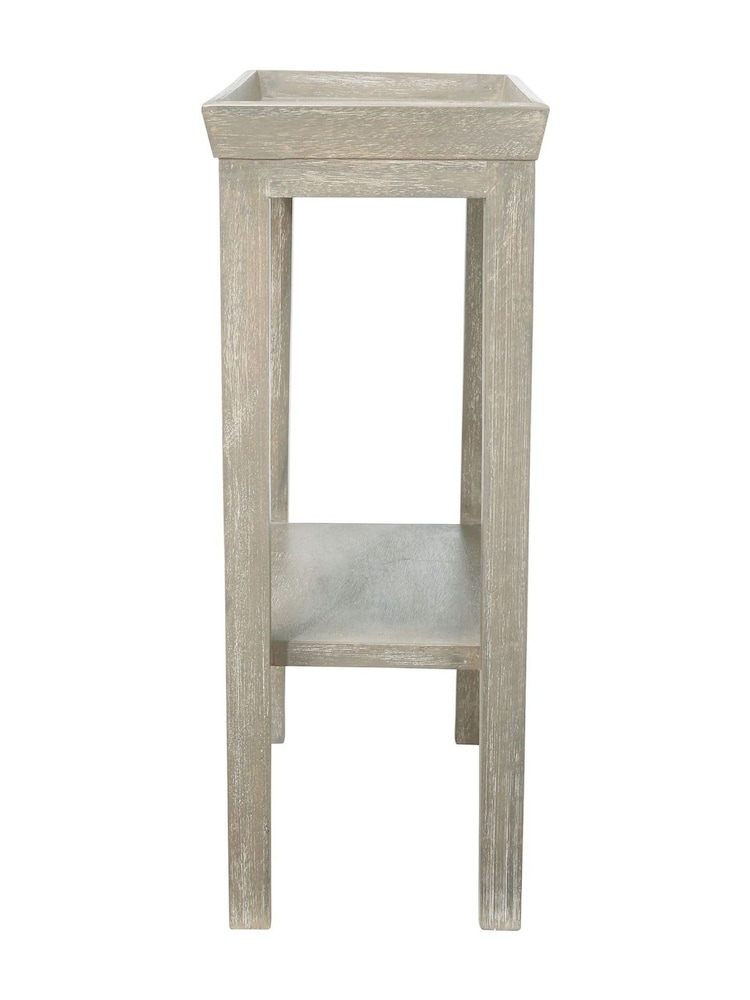 Oka Silver Birch Gustavian Wooden Sofa Side Table - Image 4 of 4