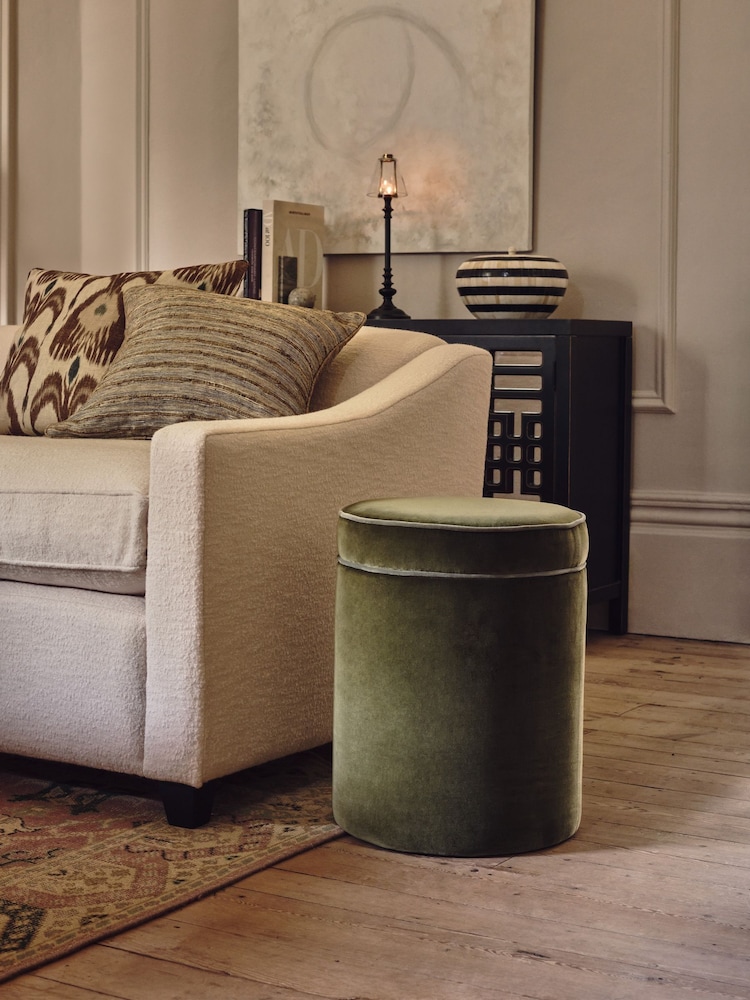 Oka Spruce Samena Ottoman - Image 1 of 4