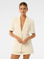 Forever New Cream Azura Petite Short Sleeves Jacket - Image 1 of 5