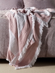 Secret Linen Store Rose Sofia 100% Cotton Blanket - Image 1 of 5