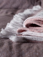Secret Linen Store Rose Sofia 100% Cotton Blanket - Image 4 of 5