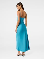 Forever New Blue Mia Satin Maxi Dress - Image 2 of 5
