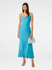 Forever New Blue Mia Satin Maxi Dress - Image 4 of 5