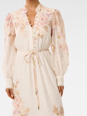 Forever New Natural Primrose Petite Trim Detail Midi Dress - Image 3 of 4