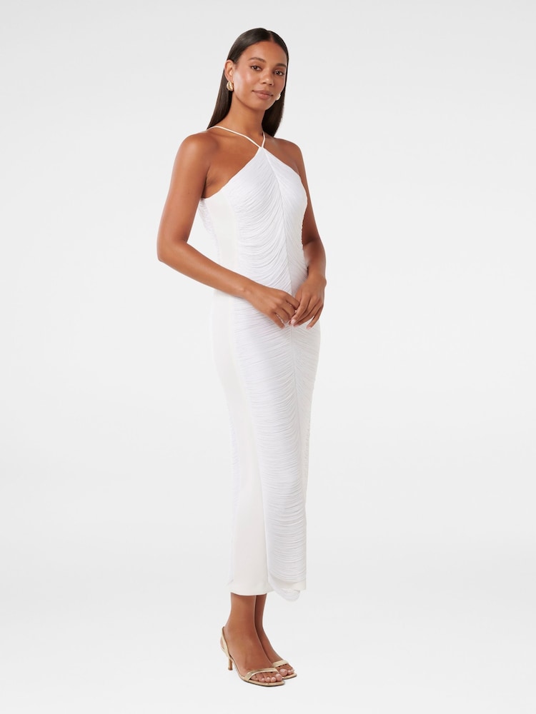Forever New White Quinn Fringe Bodycon Maxi Dress - Image 2 of 4