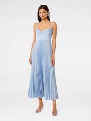 Forever New Blue Chloe Pleated Midi Dress - Image 1 of 4