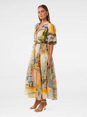 Forever New Yellow Viola Printed Midi Dress - Image 2 of 4