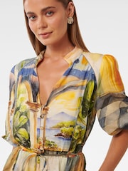 Forever New Yellow Viola Printed Midi Dress - Image 3 of 4