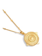 Katie Loxton Gold Tone Happiness Antique Coin Necklace Waterproof - Image 2 of 4