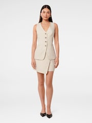 Forever New Natural Pure Linen Alexa Waistcoat - Image 5 of 5