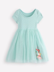 Boden Blue Ami Appliqué Tulle 100% Cotton Dress - Image 2 of 4