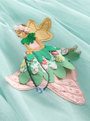 Boden Blue Ami Appliqué Tulle 100% Cotton Dress - Image 4 of 4
