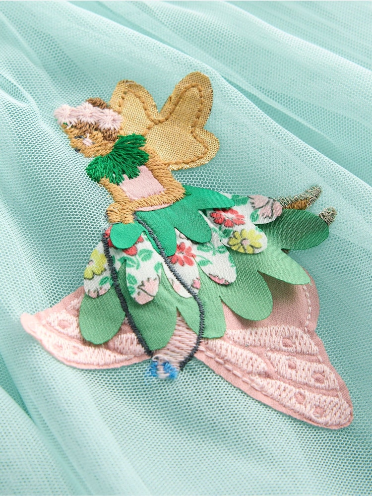 Boden Blue Ami Appliqué Tulle 100% Cotton Dress - Image 4 of 4