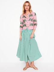 Boden Pink Embellished Cotton Cardigan - Image 5 of 7