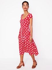 Boden Red Samantha Scoop Jersey Dress - Image 2 of 6