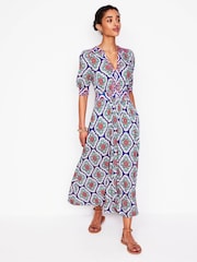 Boden Blue Lily Jersey Midi Tea Dress - Image 3 of 6