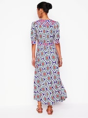 Boden Blue Lily Jersey Midi Tea Dress - Image 4 of 6