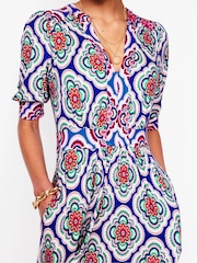 Boden Blue Lily Jersey Midi Tea Dress - Image 5 of 6