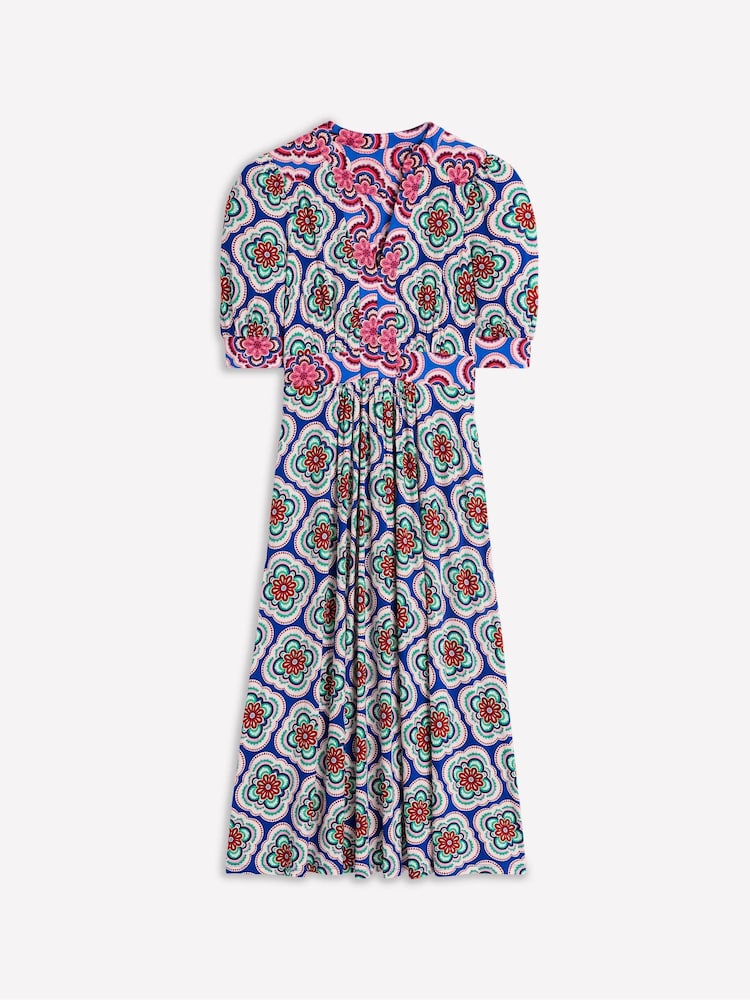 Boden Blue Lily Jersey Midi Tea Dress - Image 6 of 6