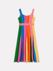 Boden Multi 100% Linen Seam Godet Fit and Flare Dress - Image 6 of 6
