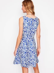Boden Blue Anya Sleeveless 100% Linen Dress - Image 4 of 6