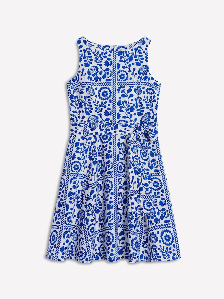 Boden Blue Anya Sleeveless 100% Linen Dress - Image 4 of 6