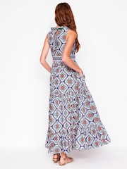 Boden Green Serena Cotton Tie Maxi Dress - Image 4 of 6