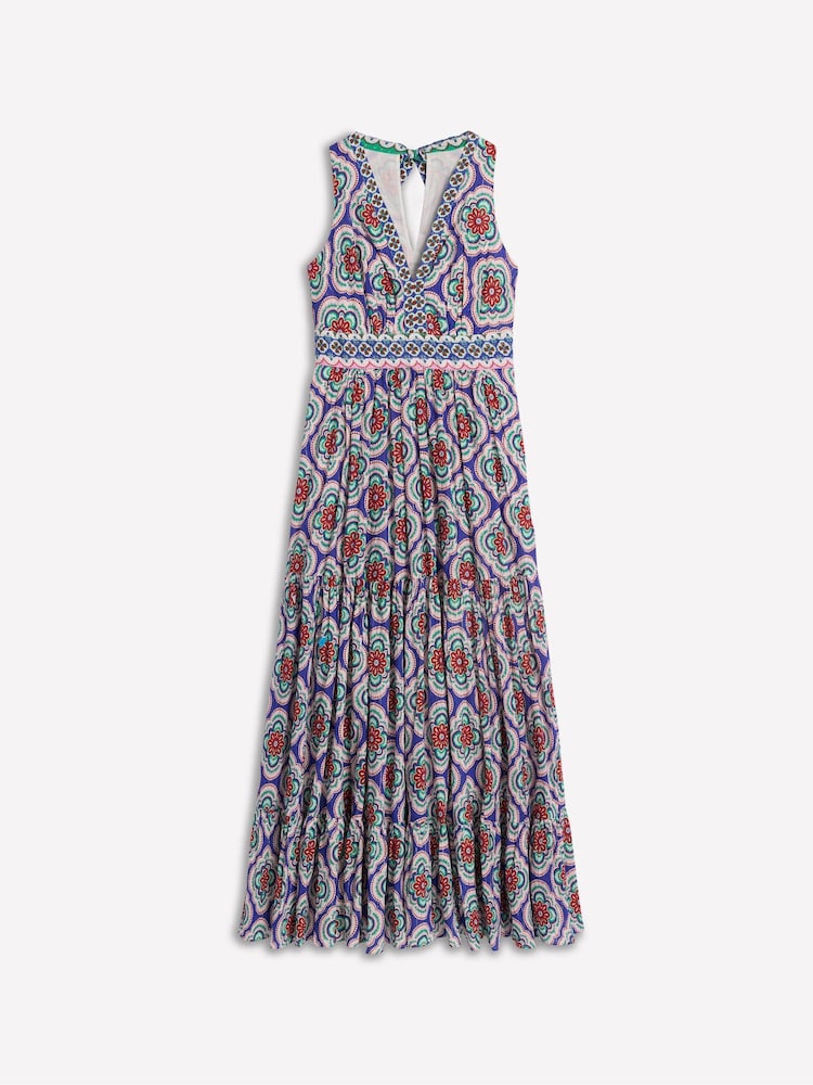 Boden Green Serena Cotton Tie Maxi Dress - Image 6 of 6