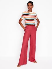 Boden Multi Liv Boat Neck 100% Linen T-Shirt - Image 1 of 6