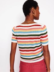 Boden Multi Liv Boat Neck 100% Linen T-Shirt - Image 3 of 6
