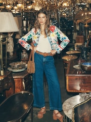 Boden Cream Embroidered Linen Jacket - Image 1 of 6