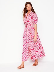 Boden Pink 100% Cotton Alexa Maxi Shirt Dress - Image 1 of 6