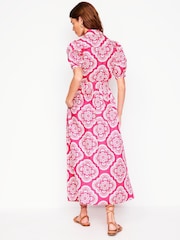 Boden Pink 100% Cotton Alexa Maxi Shirt Dress - Image 2 of 6