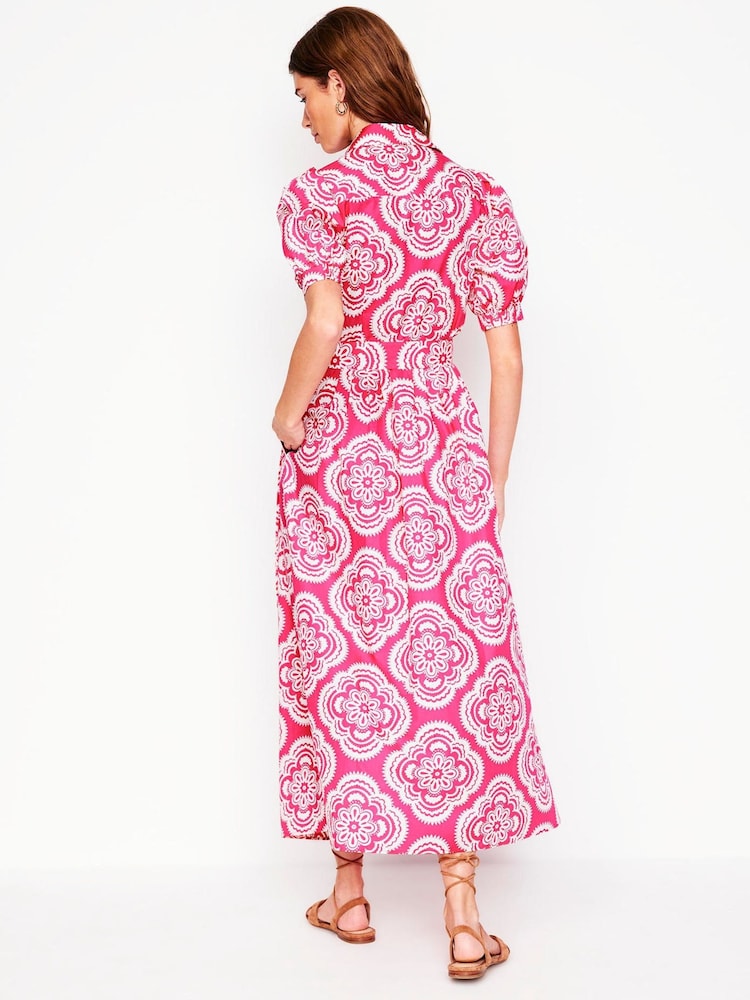 Boden Pink 100% Cotton Alexa Maxi Shirt Dress - Image 2 of 6
