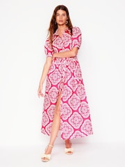 Boden Pink 100% Cotton Alexa Maxi Shirt Dress - Image 3 of 6