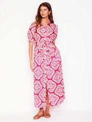 Boden Pink 100% Cotton Alexa Maxi Shirt Dress - Image 4 of 6