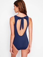 Boden Blue Slash Neck Tie Swimsuit - Image 2 of 6