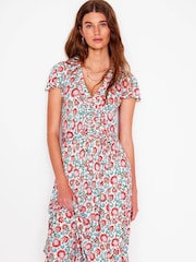 Boden Cream Nicola Jersey Tea Dress - Image 2 of 6