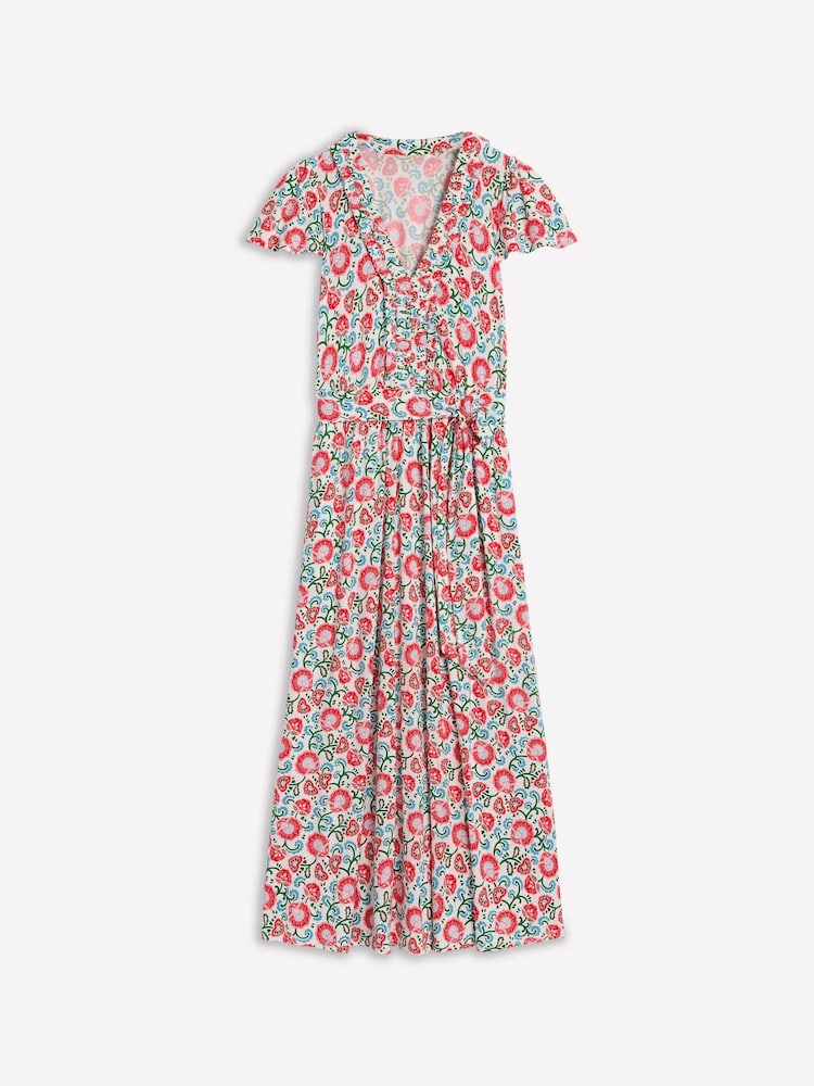 Boden Cream Nicola Jersey Tea Dress - Image 6 of 6
