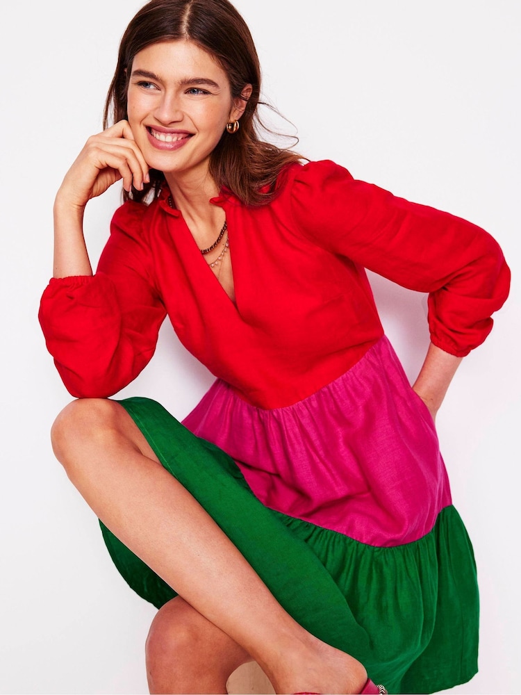 Boden Green Esme 100% Linen Short Dress - Image 6 of 6 Boden Green Esme 100% Linen Short Dress - Image 6 of 6