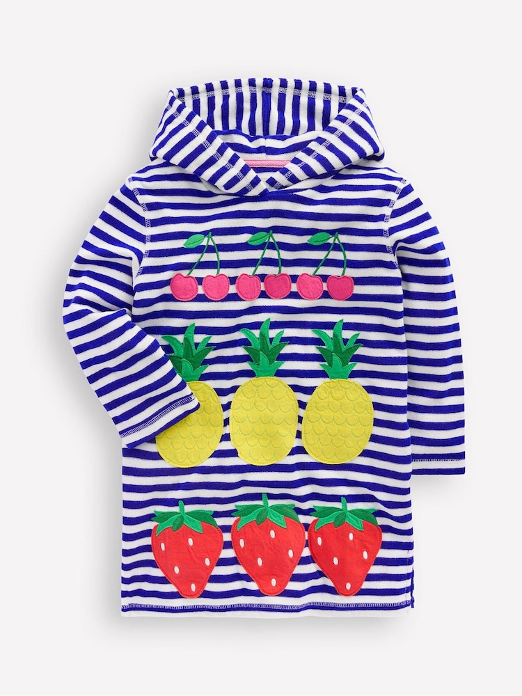 Boden Blue Mara Towelling Throw-On Cover-Up - Image 2 of 4